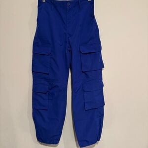 Love Tree Blue Cargo Pants Parachute Baggy Trendy Wind Breaker Women's XL